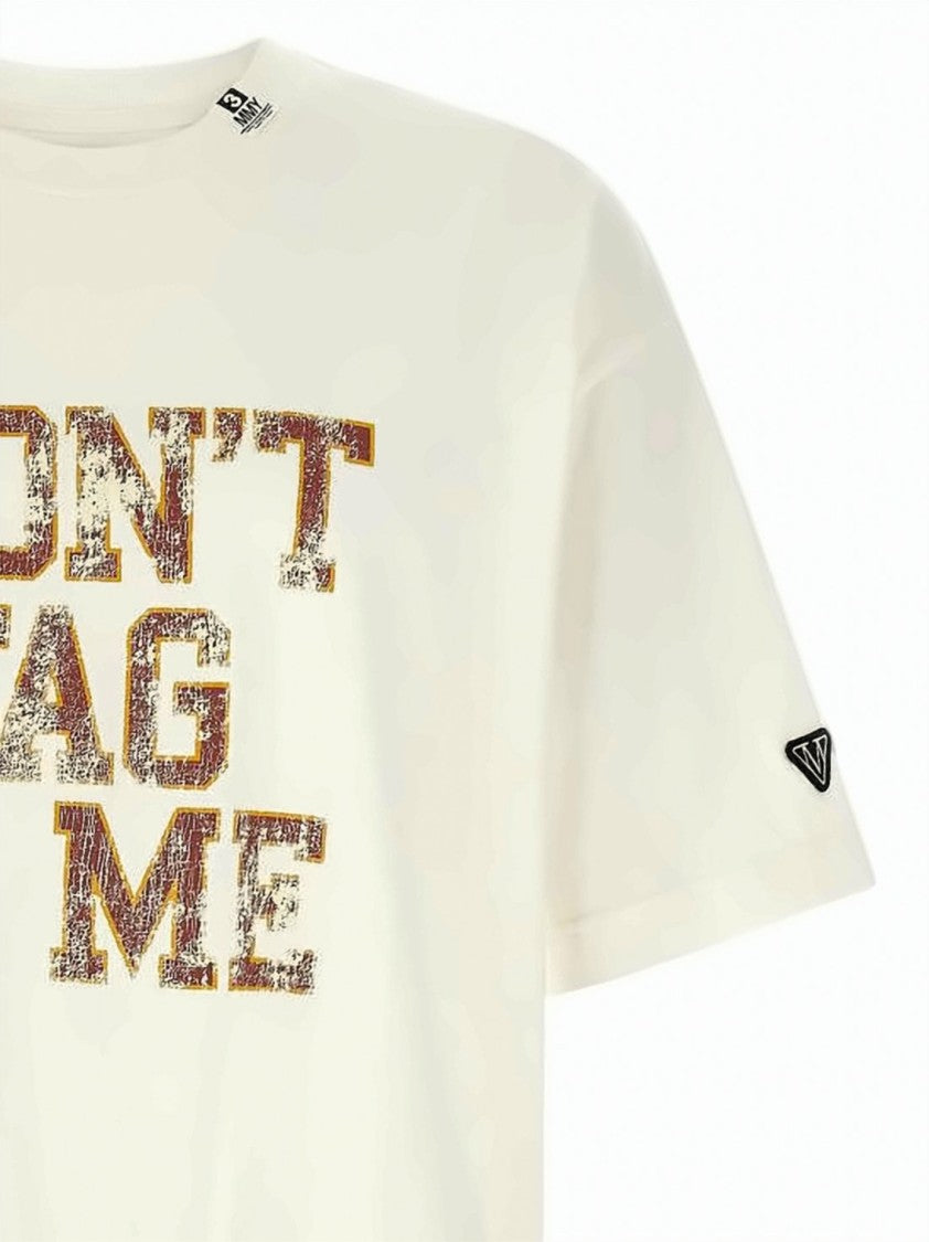 Maison Mihara Yasuhiro Relaxed-Fit T-Shirt With Distressed Text Print