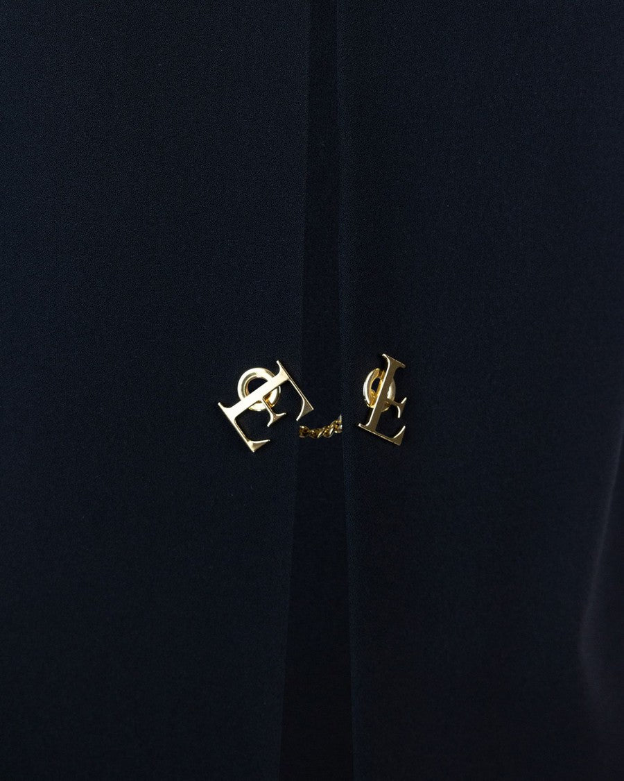 Elisabetta Franchi Mini Crêpe Dress With Buckle