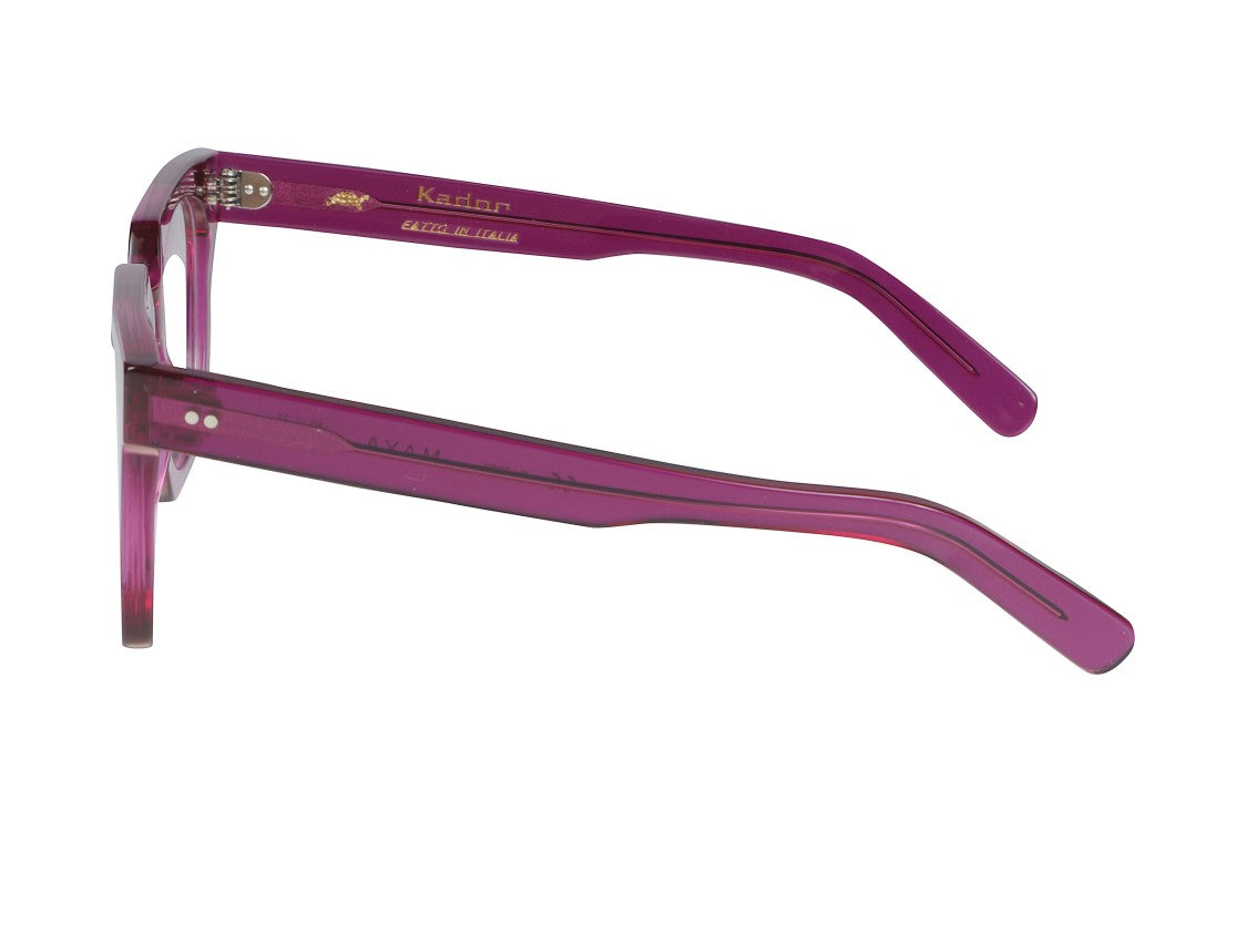 Kador Purple Maya Translucent Oversized Square Eyeglasses
