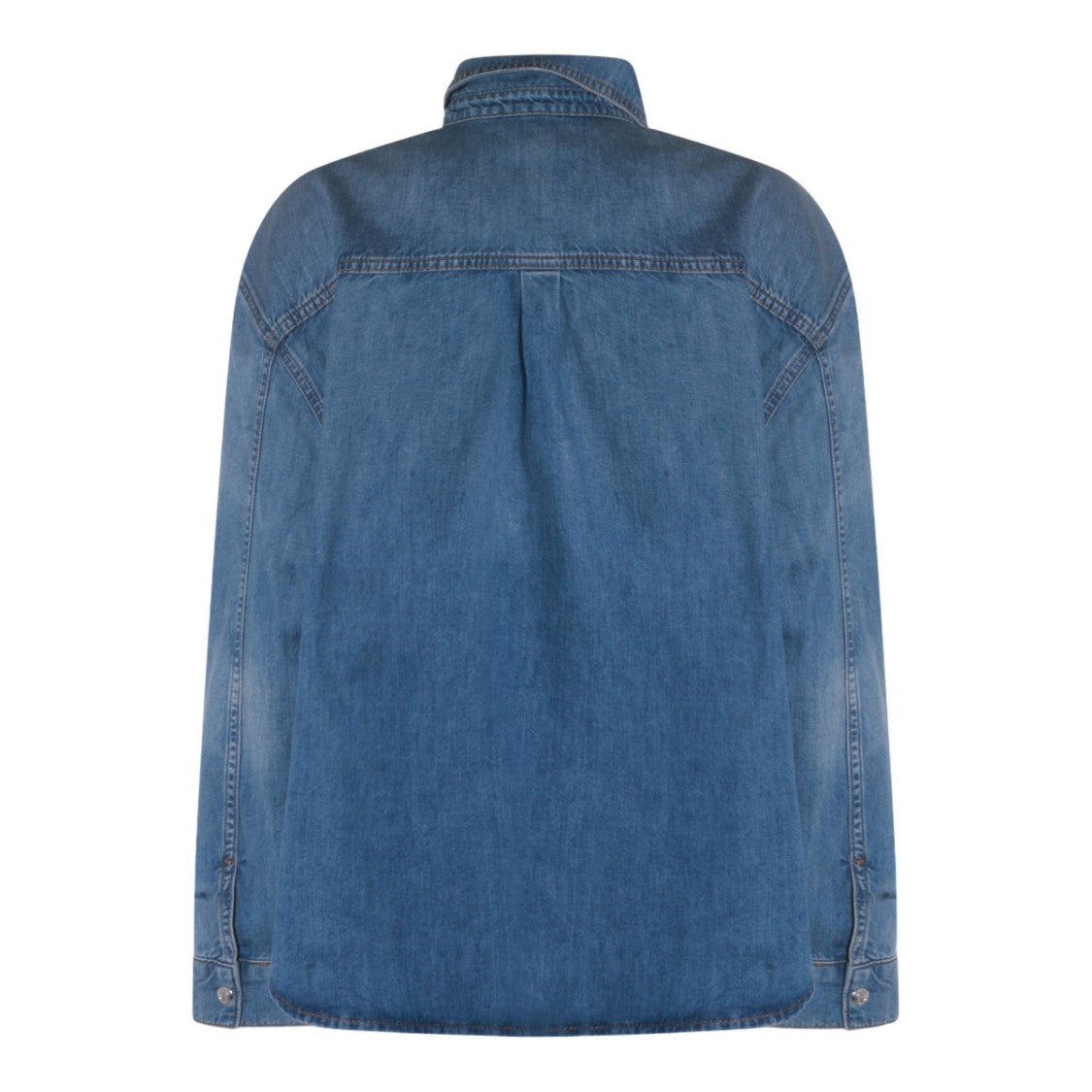 Anine Bing Classic Denim Shirt With Button-Down Front
