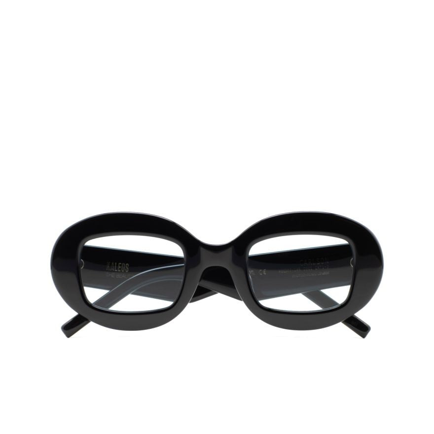 Kaleos Carlson Oval-Frame Sunglasses With Glossy Finish And Clear Lenses