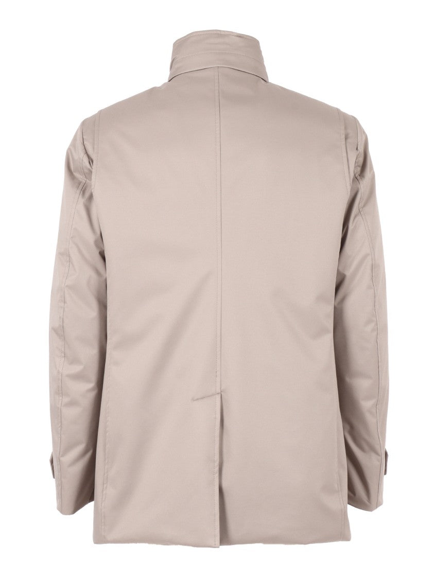 Moorer High-Collar Casual Jacket With Smooth Finish
