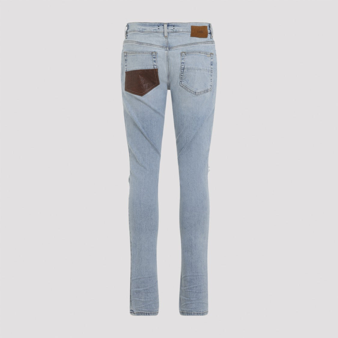 Amiri Slim-Fit Distressed Light Blue Jeans