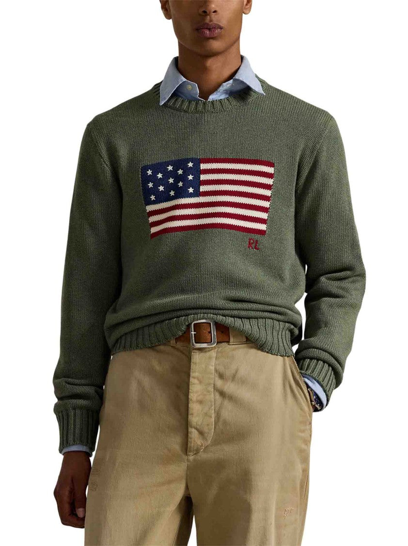 Polo Ralph Lauren Melange Green Knit Sweater
