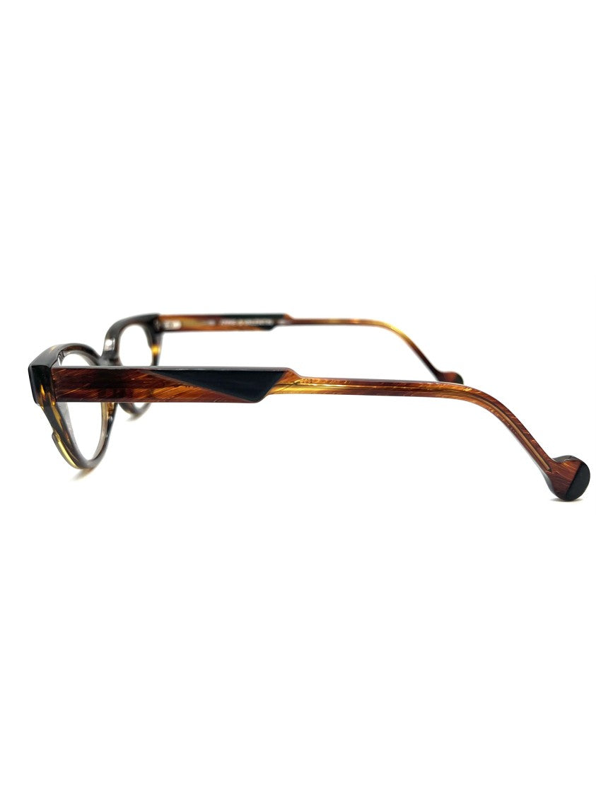 Anne & Valentine Chic Cat-Eye Optical Frames In Brown Acetate