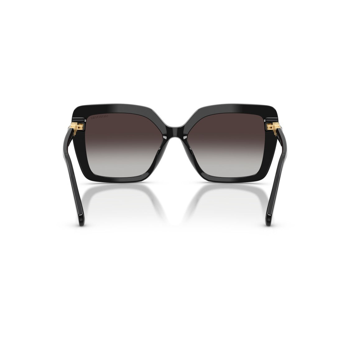 Swarovski 0Sk6049 Oversized Black Acetate Sunglasses With Crystal Accents