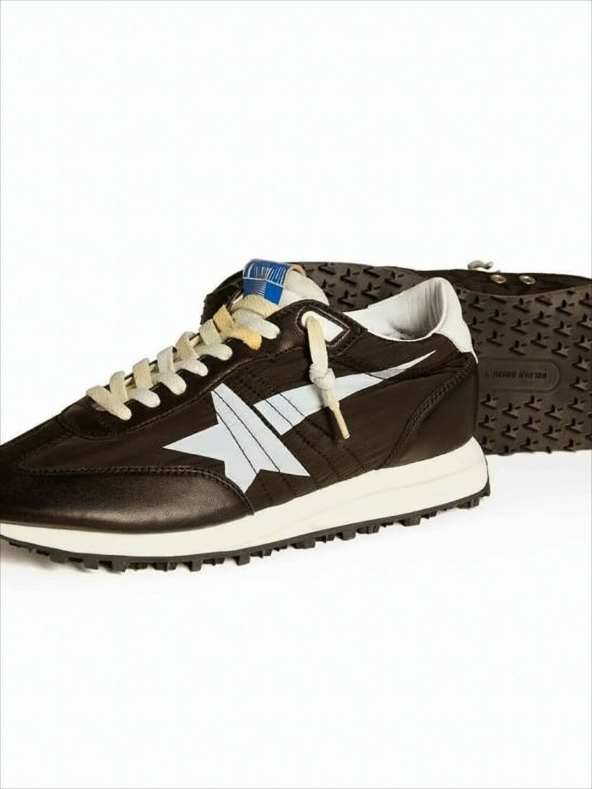 Golden Goose Low-Top Sneakers With Star Accents And Blue Label