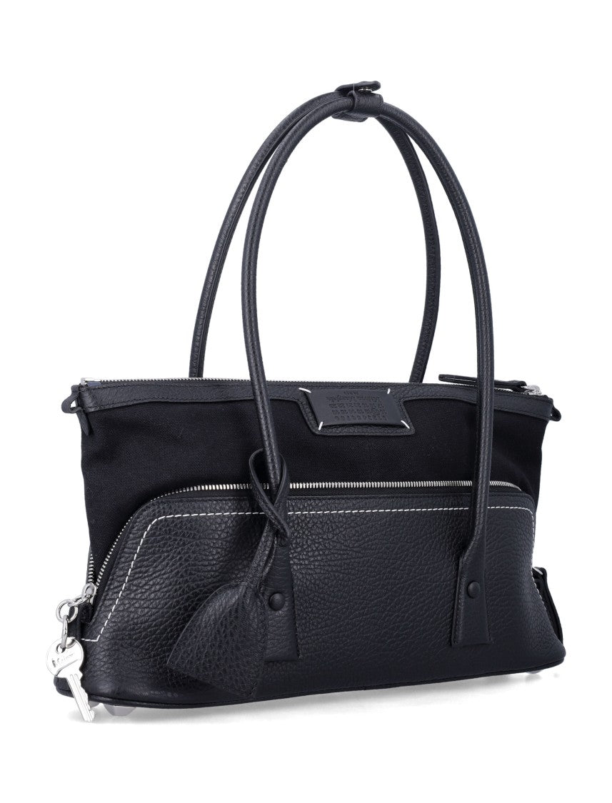 Maison Margiela 5Ac Shoulder Bag In Hammered Leather With Key Charm