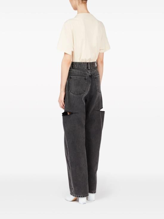 Maison Margiela High-Waisted Wide-Leg Jeans With Bold Cut-Out Details