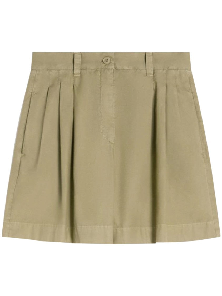 Max Mara High-Waisted Tailored Shorts With Pleats And Pockets