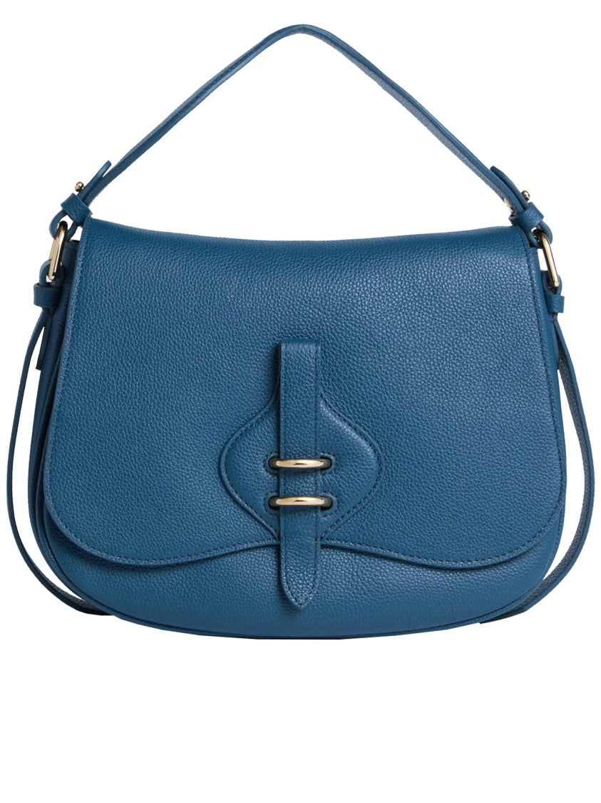 Coccinelle Mavery Structured Blue Leather Handbag