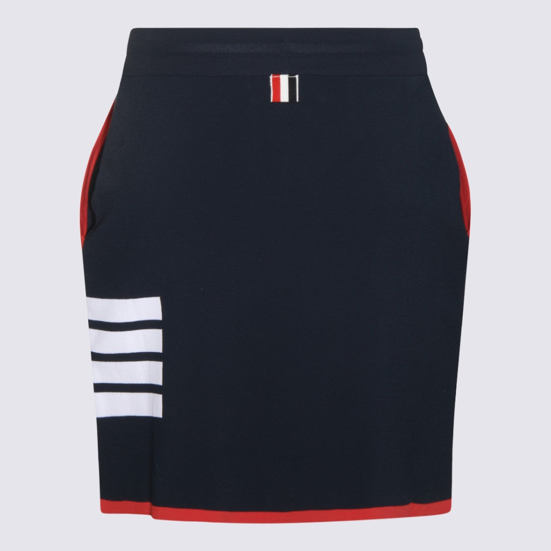 Thom Browne Sporty Black Skirt With Red Trim