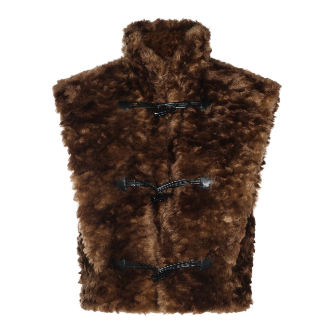 Isabel Marant Étoile Sleeveless High-Collar Jacket With Toggle Closure