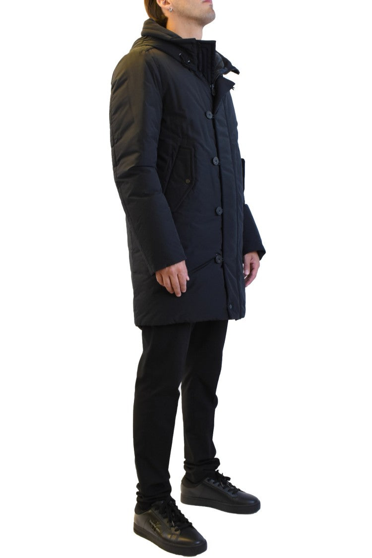 Peuterey Blue Nylon Quilted Down Jacket