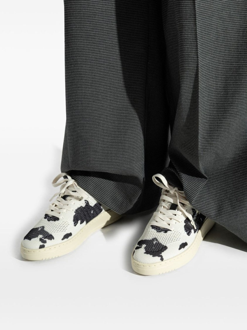 Autry White Black Animal Print Sneakers