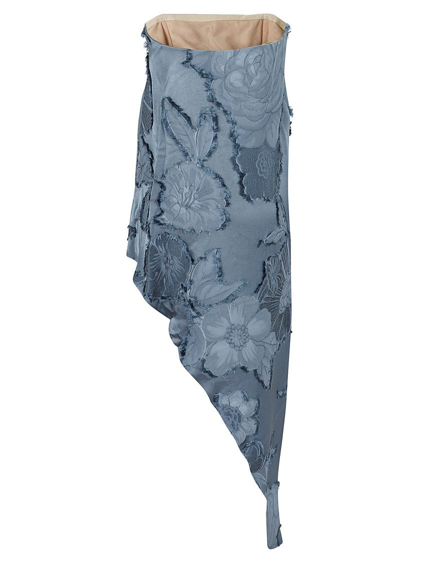 Etro Blue Reverse Fil Coupé Jacquard Top