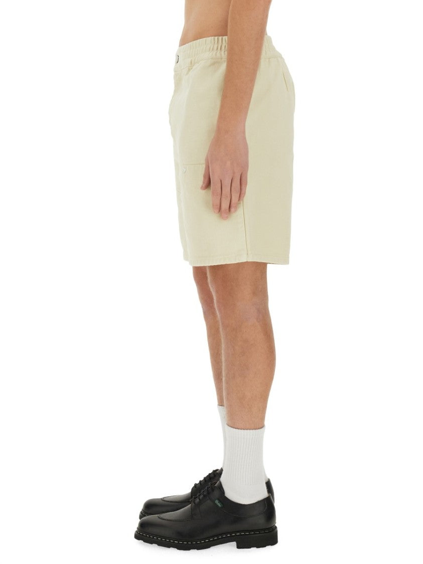 3.Paradis Casual Twill Shorts With Elastic Waistband
