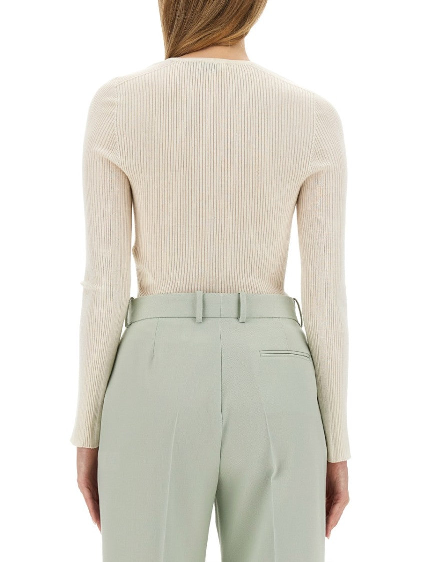 Lanvin Fitted V-Neck Cardigan In Blend