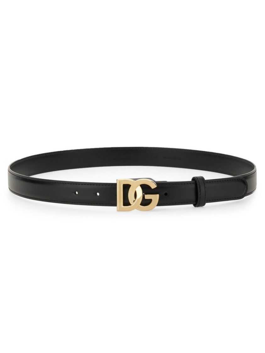 Dolce & Gabbana Belt With Logo Buckle Crafted