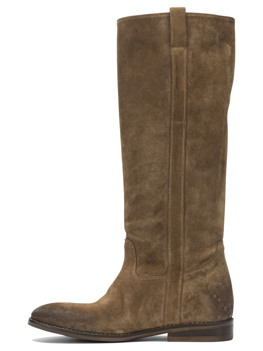 Strategia Suede Leather Ankle Boots