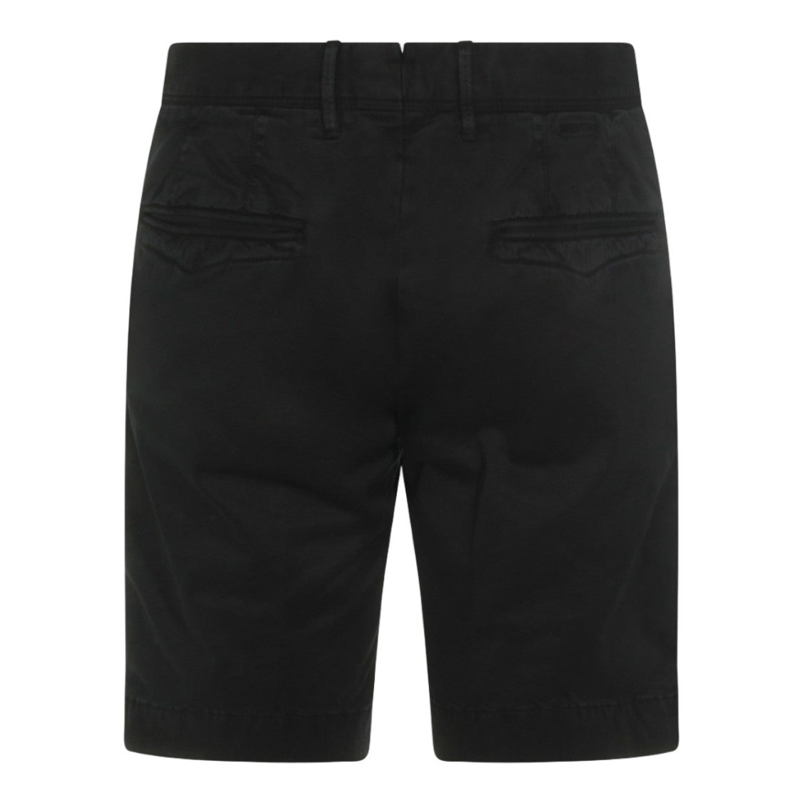 Incotex Tailored Black Shorts With Button Closure