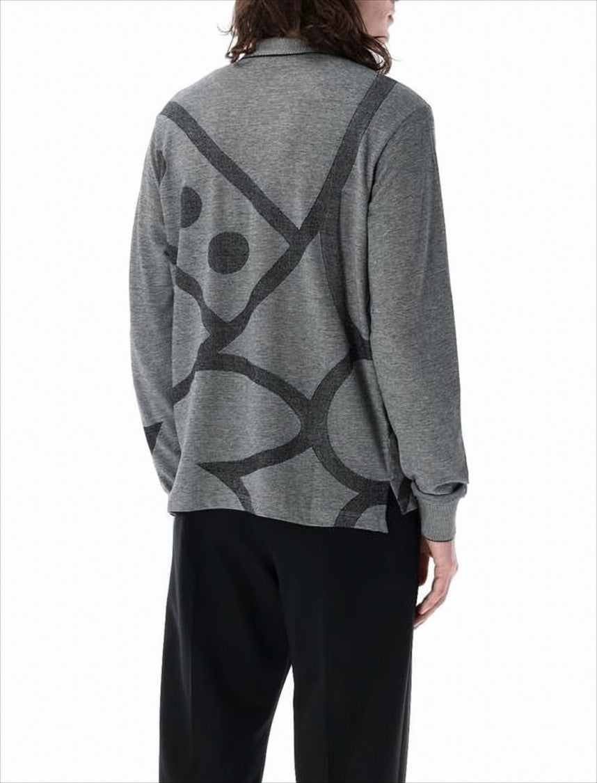 Vivienne Westwood Long-Sleeved Polo Shirt With Abstract Patterns