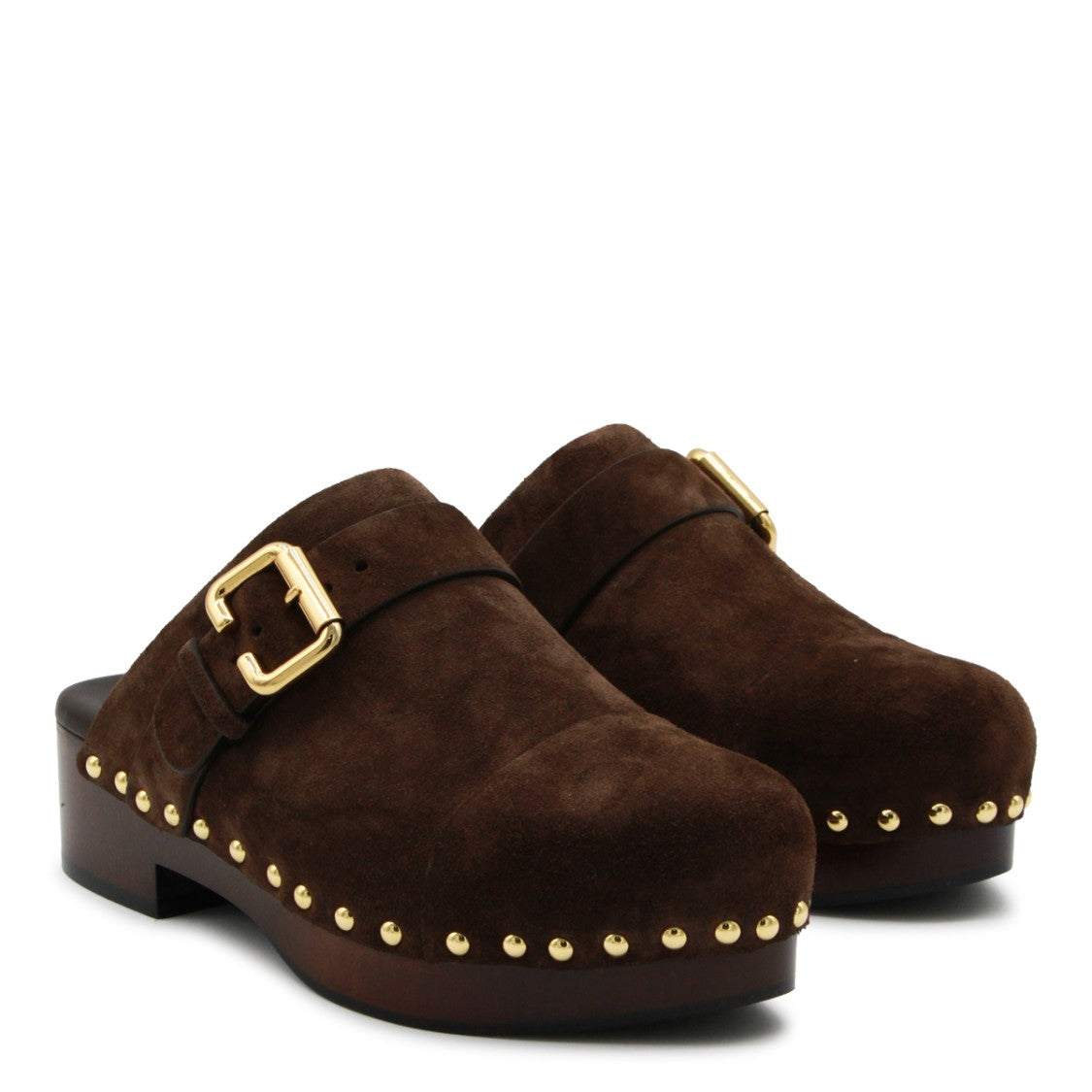 Chloé Brown Leather Jeannette Sandals
