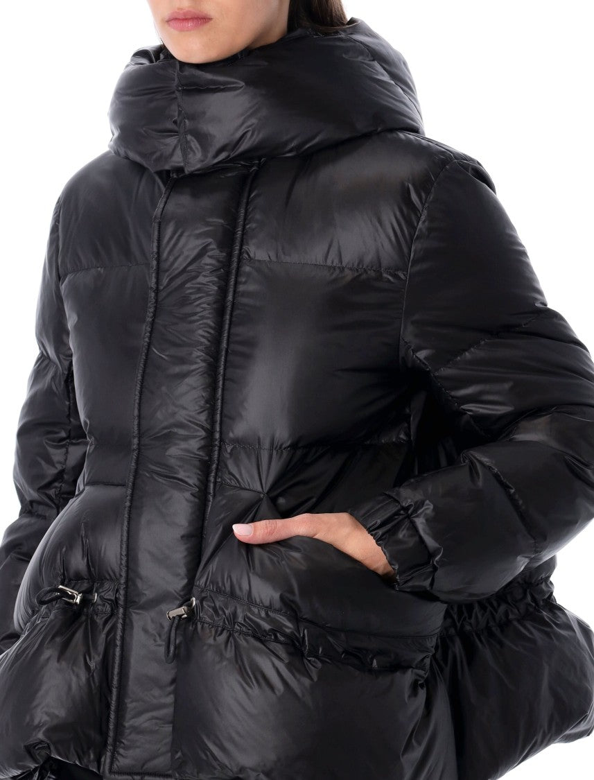Sacai Black Hooded Short Padded Puffer Jacket