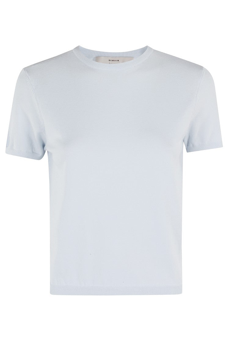 Remain Fitted Short-Sleeve Knitted Top