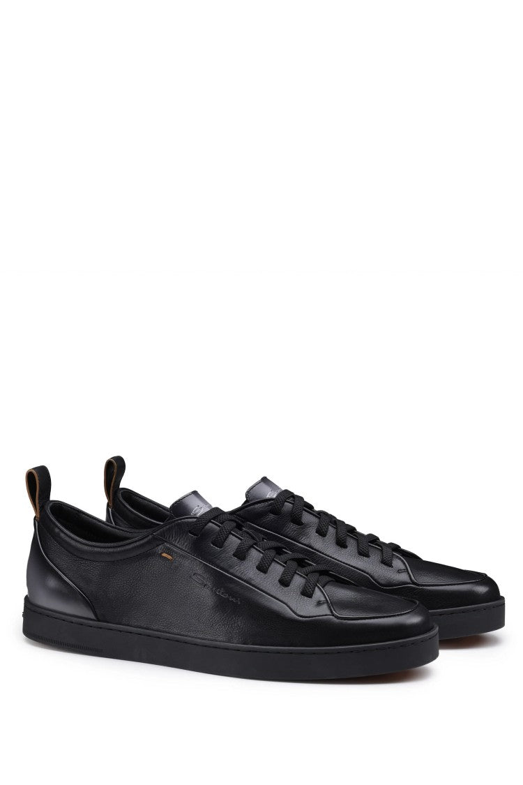 Santoni Lieve Smooth Leather Sneakers