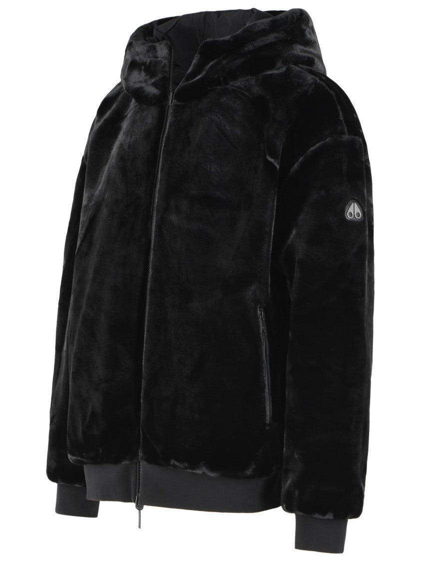 Moose Knuckles 'Bunny' Black Polyester Reversible Jacket