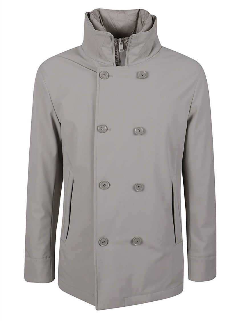 Duno Bi-Stretch Fabric Peacoat With Detachable Bib And Reflective Details