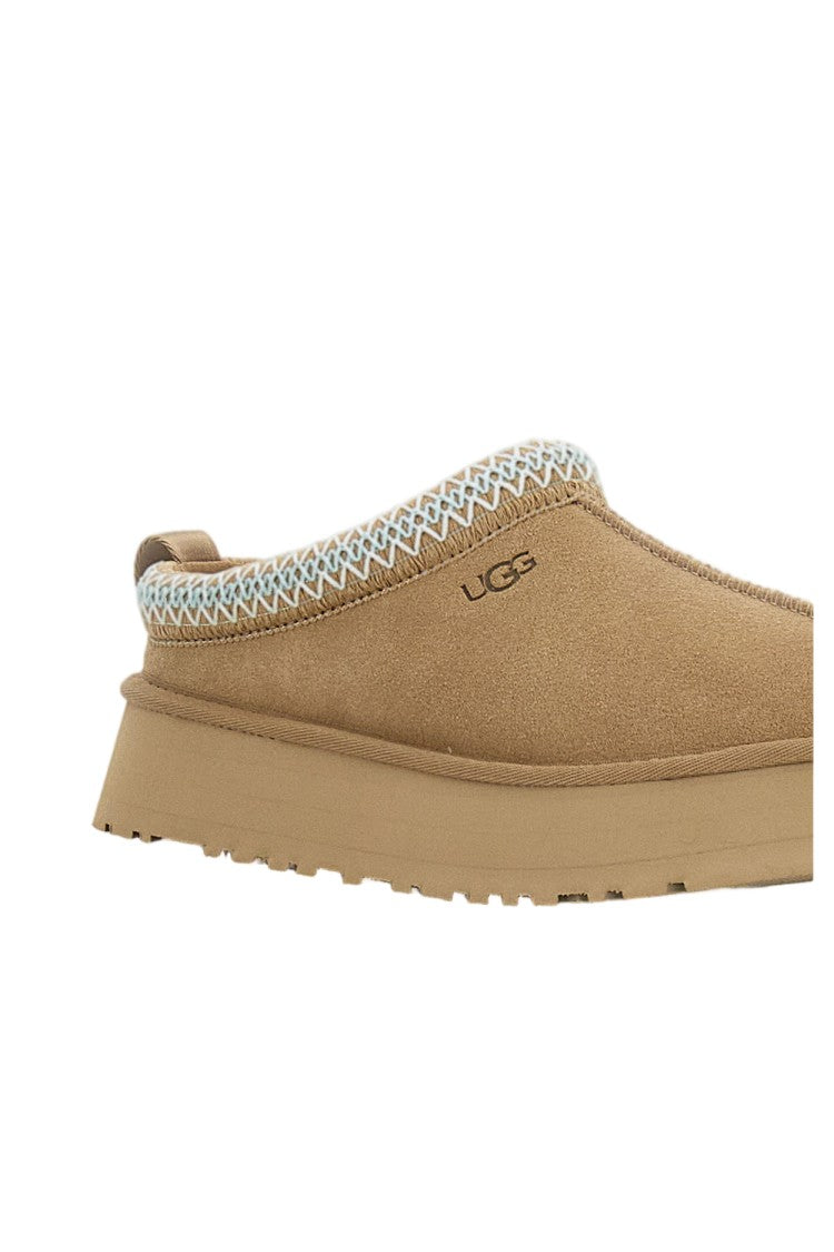 Ugg Beige Tazz Ii Suede Platform Slippers