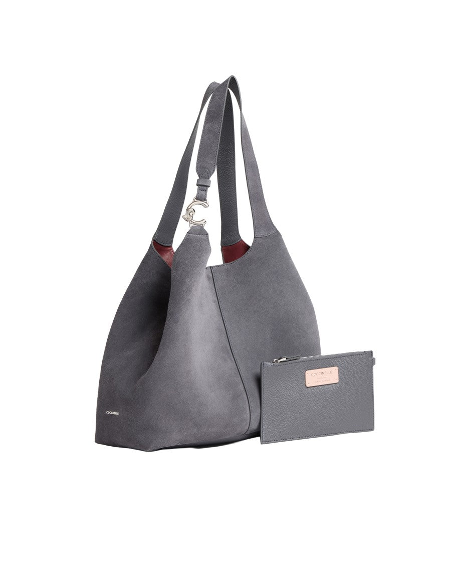 Coccinelle C-Easy Suede Leather Tote Bag