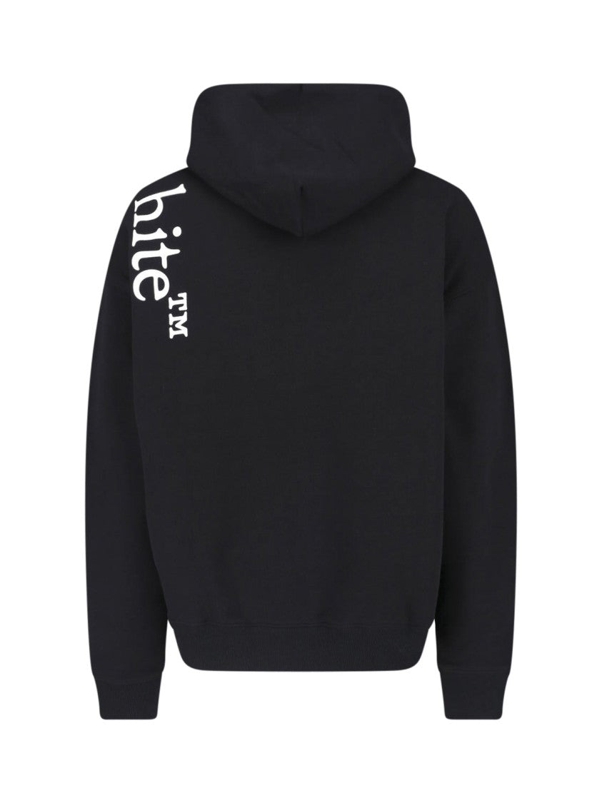 Off-White Black Vertical Bookish Cotton Hoodie