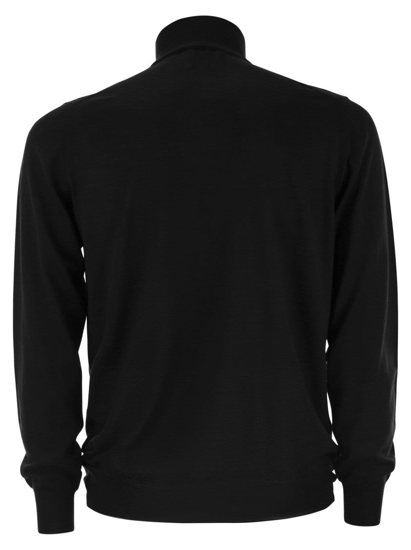 Fedeli Favonio - Superfine Wool Half-Zip Sweater
