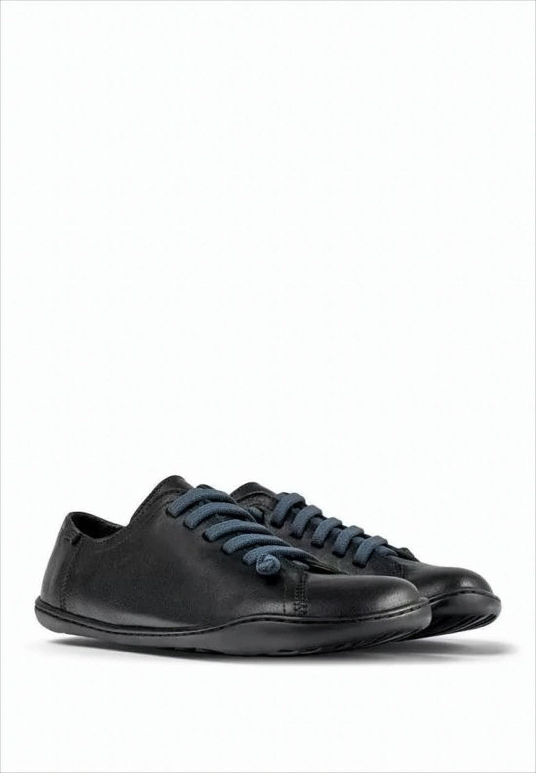 Camper Minimalist Black Leather Sneakers