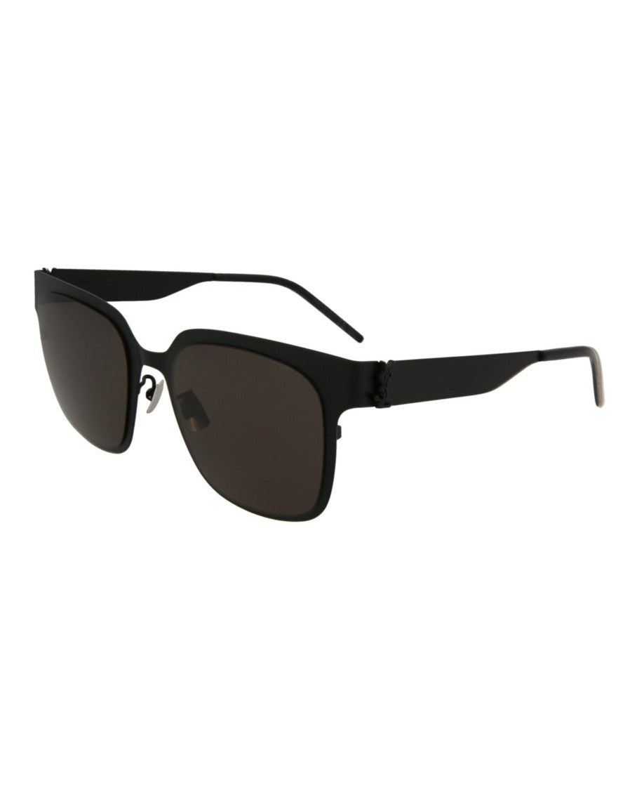 Saint Laurent Square-Frame Metal Sunglasses With Adjustable Nose Pads