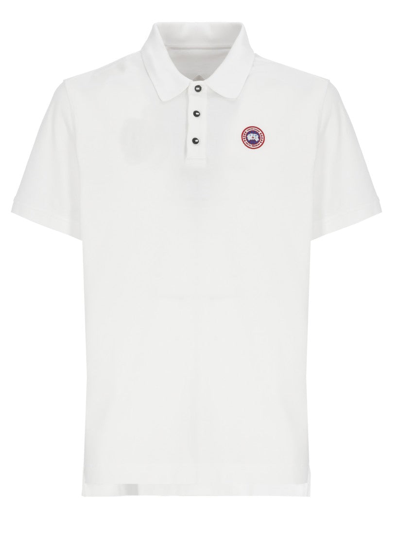 Canada Goose White Beckley Polo Shirt
