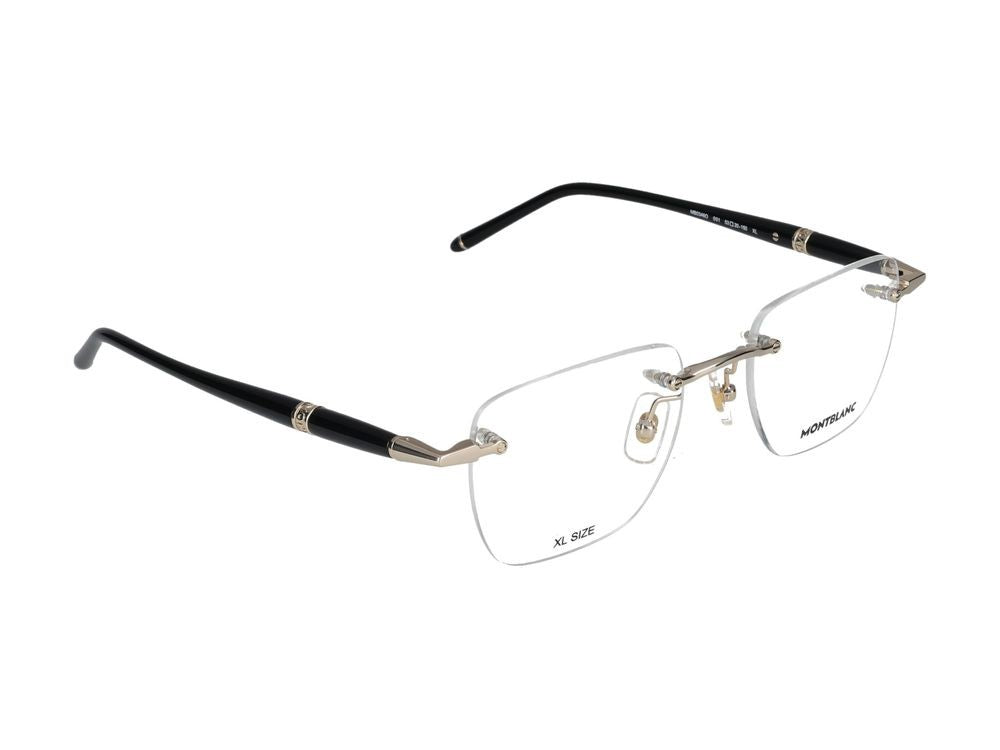 Montblanc Gold Mb0346o Metal Rimless Eyeglasses