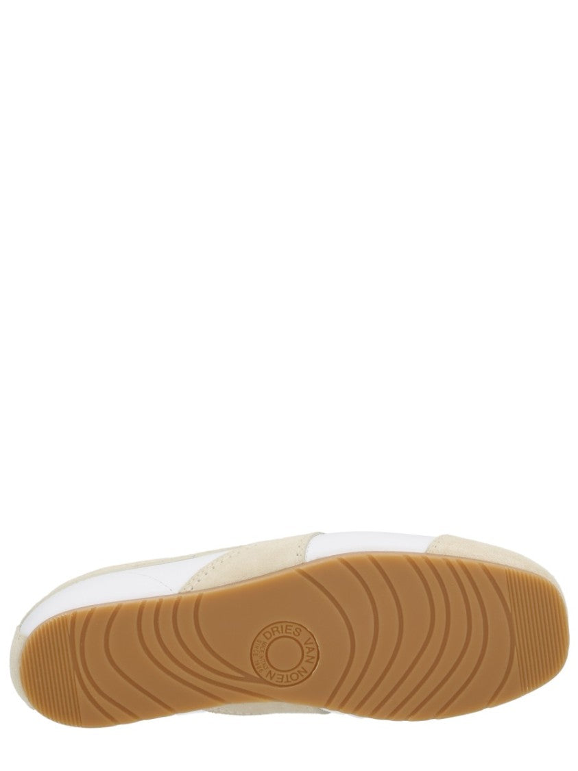 Dries Van Noten Low-Profile Leather Suede Sneakers