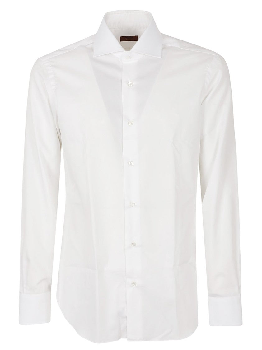 Barba Long-Sleeve Tailored Shirt With Pointed Collar