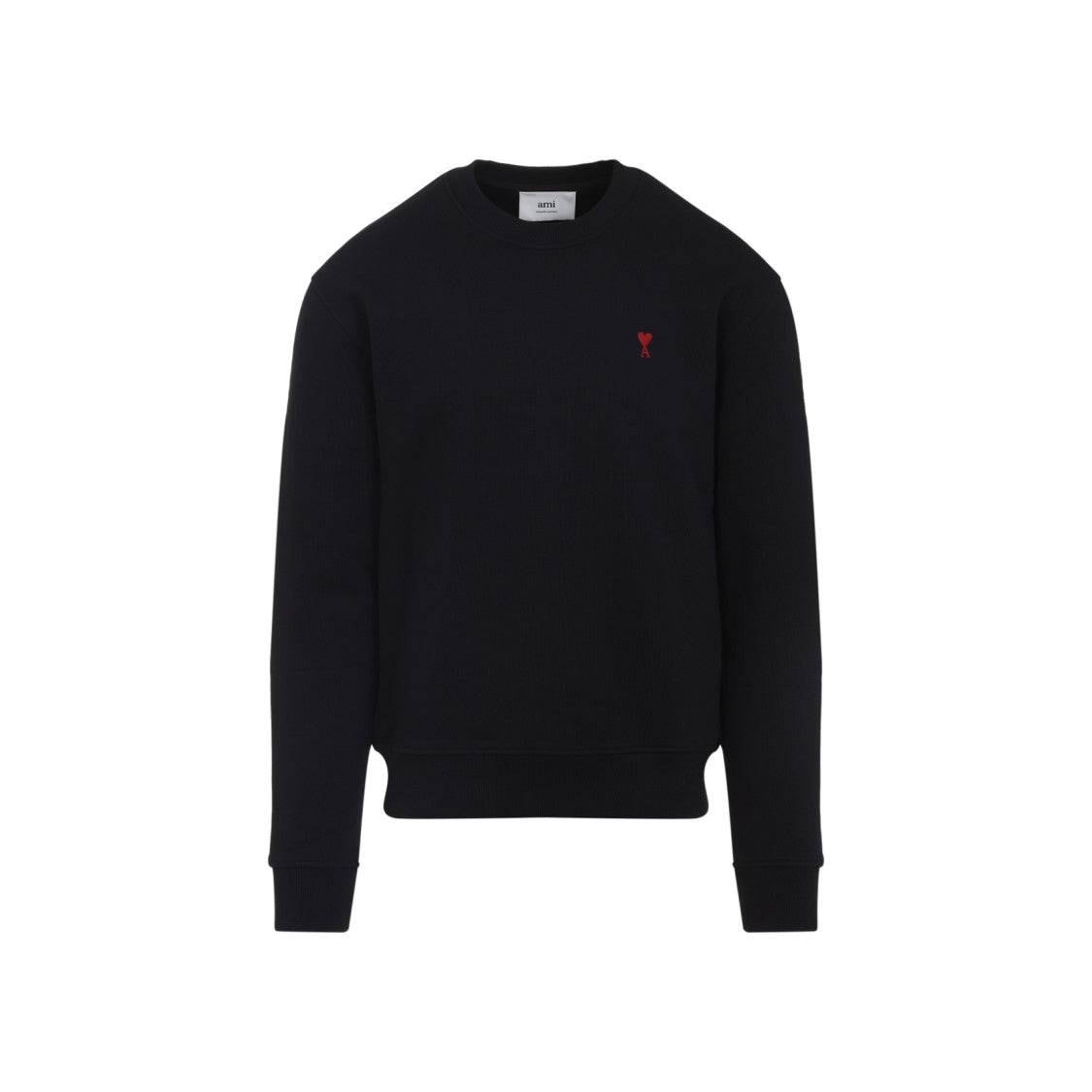 Ami Paris De Coeur Black Cotton Sweatshirt