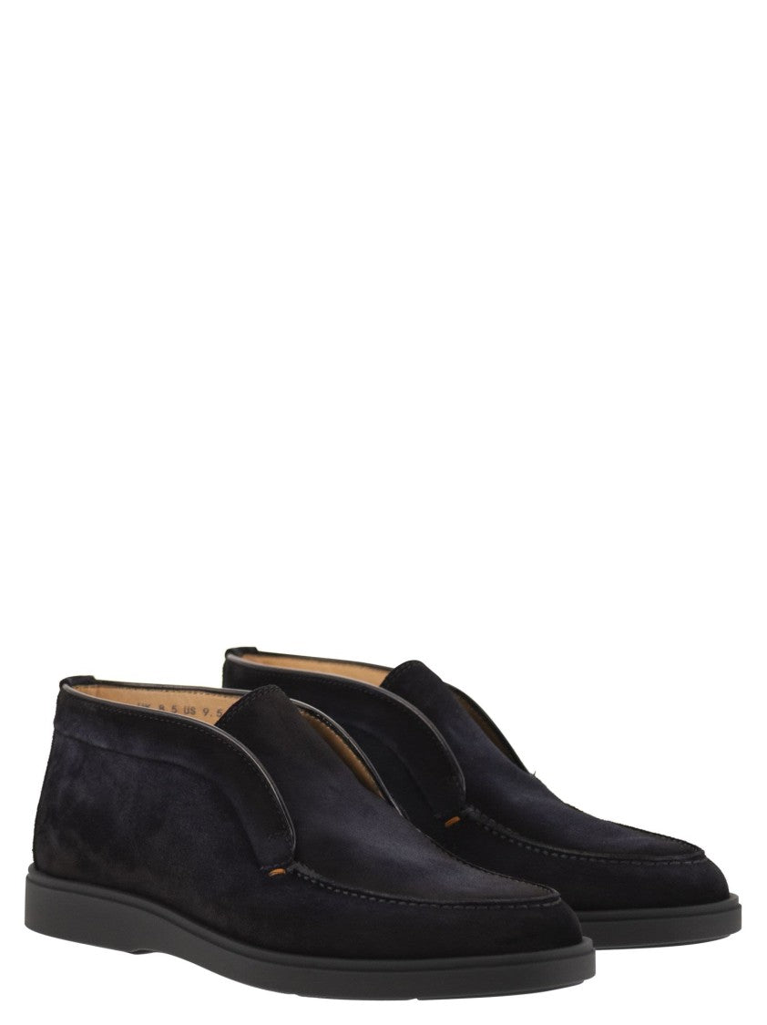 Santoni Suede Leather Desert Boot