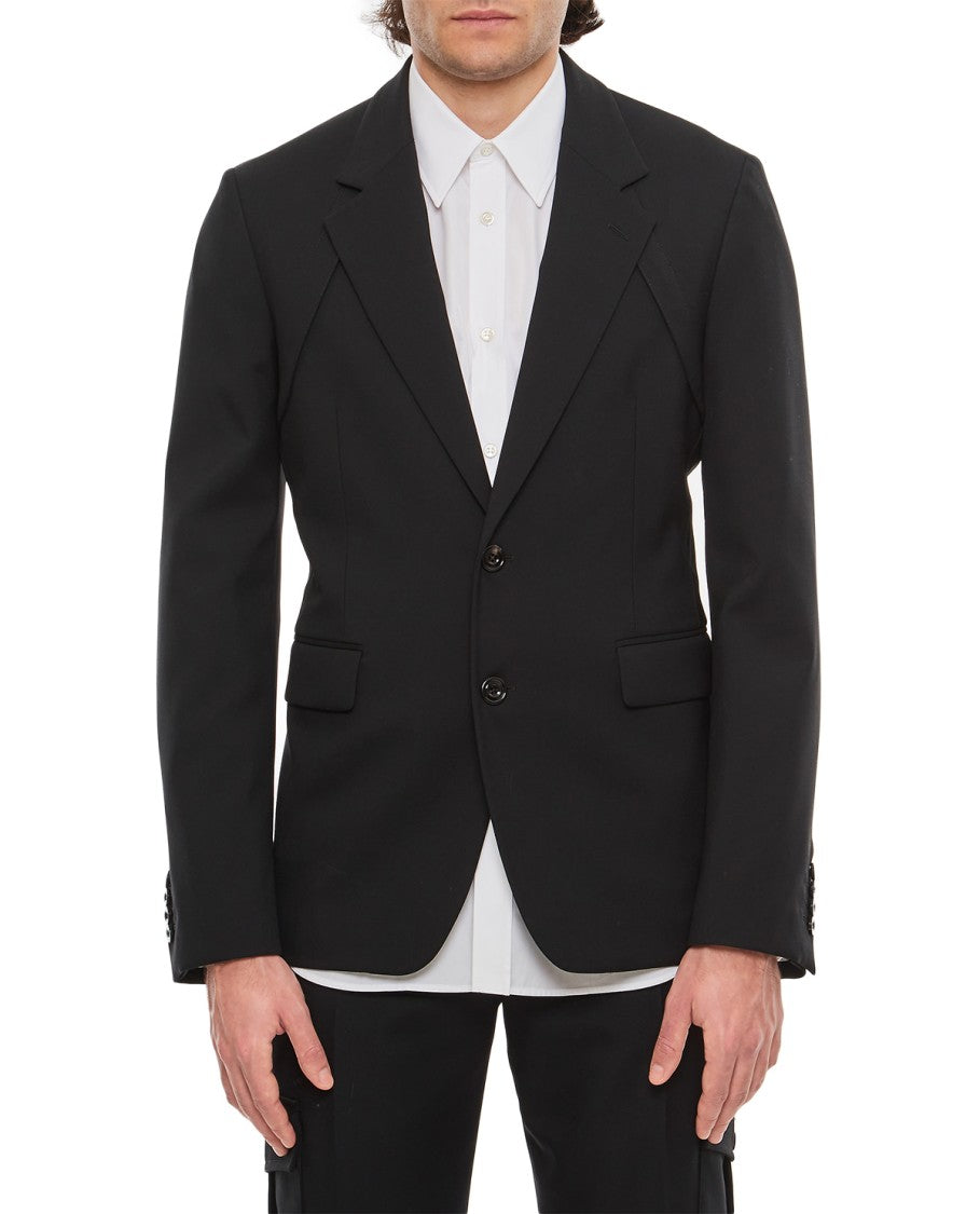 Alexander Mcqueen Wool Gabardine Harness Jacket