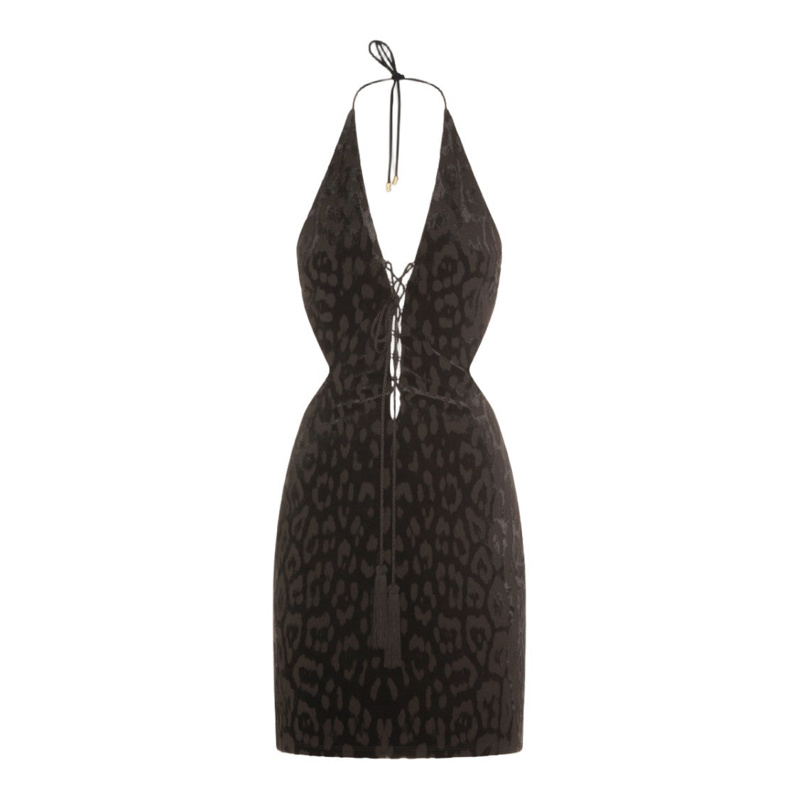 Roberto Cavalli Mini Dress With Plunging Neckline