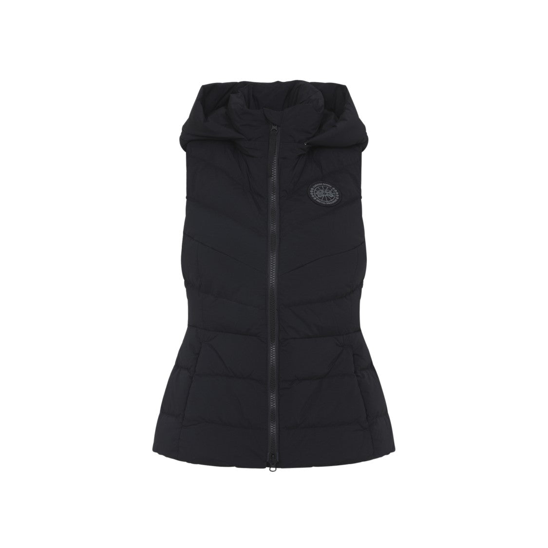 Canada Goose Quilted Black Polyamide Gilet With Detachable Hood