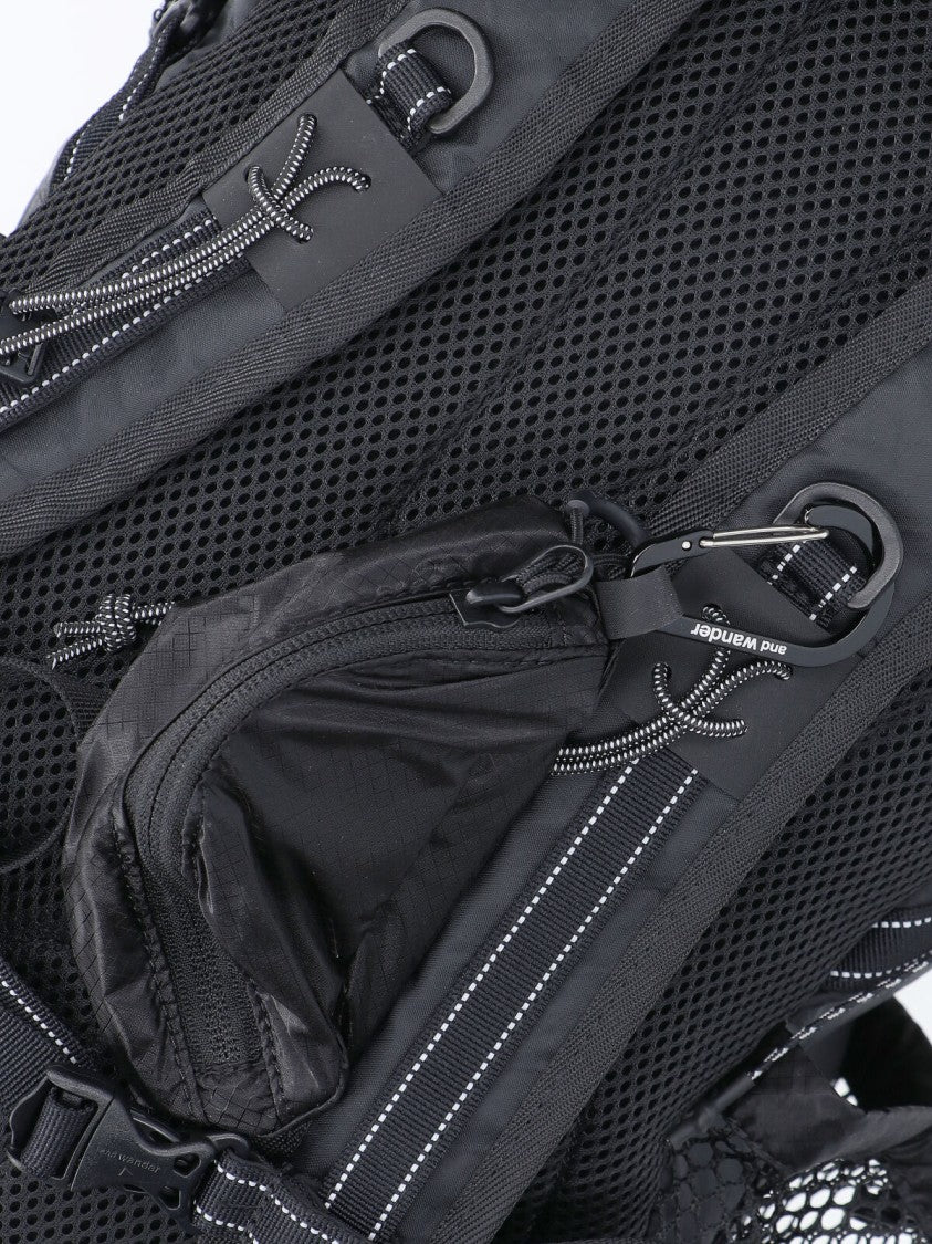 And Wander Black Functional Ecopack 18L Fabric Backpack