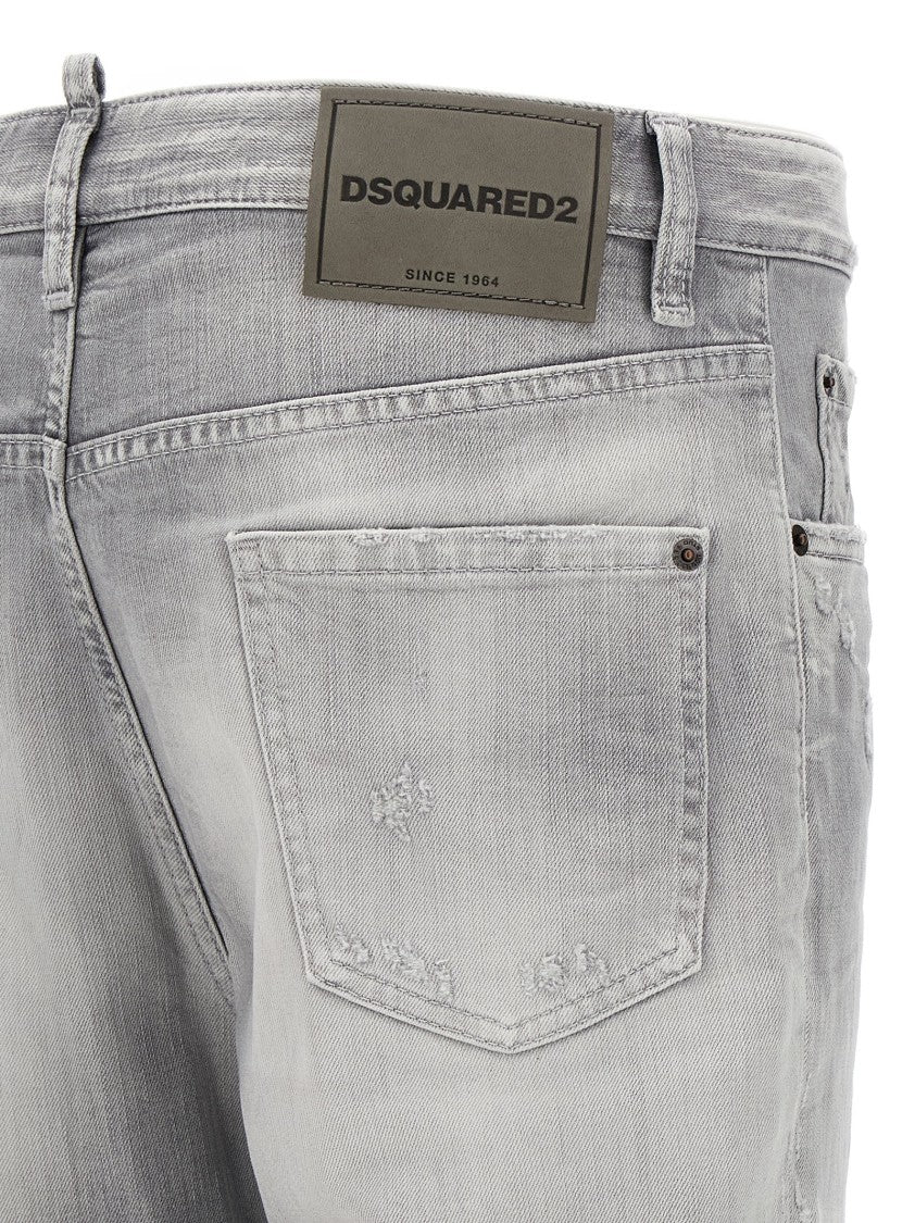 Dsquared2 Used-Effect Grey Denim Jeans