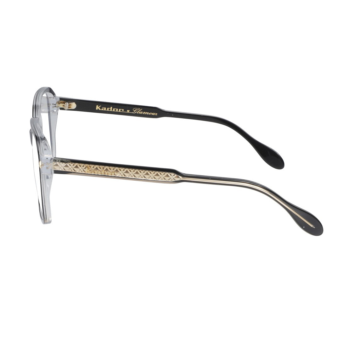 Kador Lisa Glamour/N Oversized Square Frame Eyeglasses With Gold Detailing